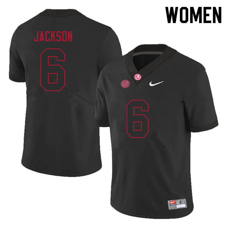 Alabama Crimson Tide Women's Khyree Jackson #6 Black NCAA Nike Authentic Stitched 2021 College Football Jersey NN16A25GB